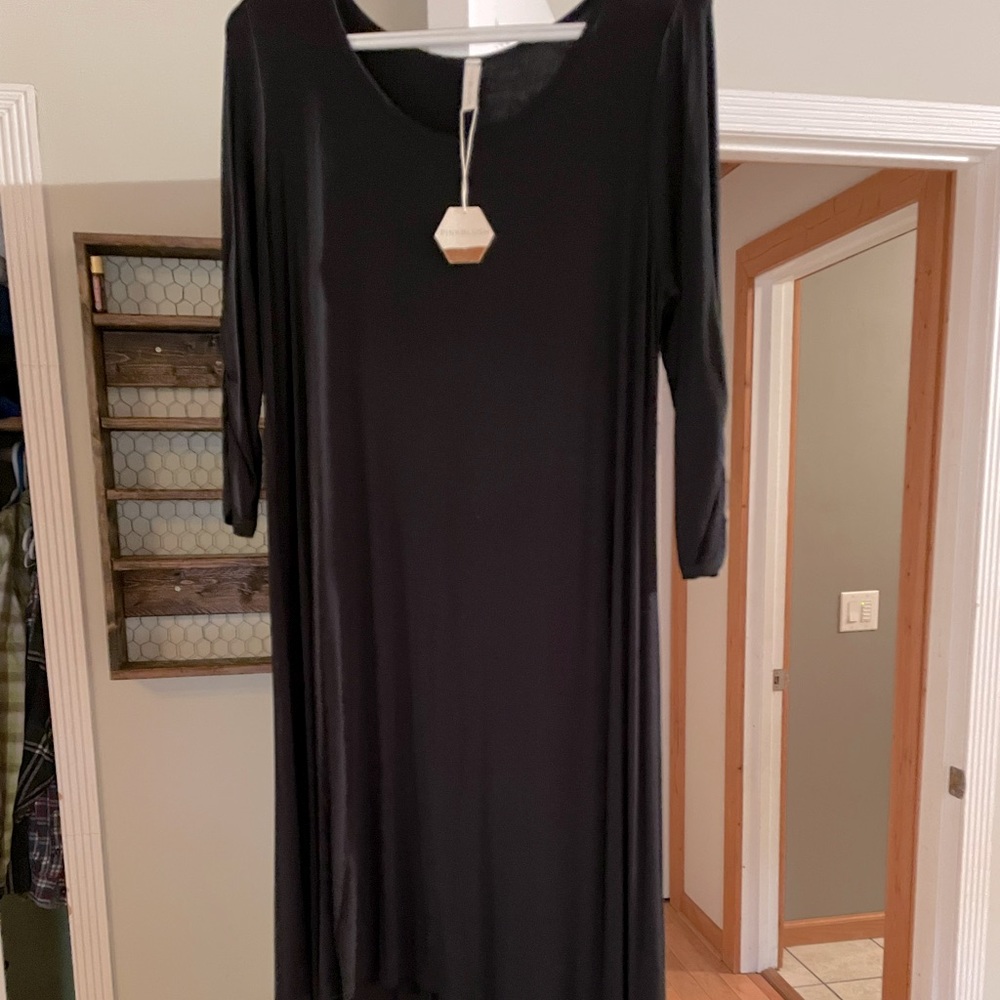 NWT L Pink Blush high low midi dress